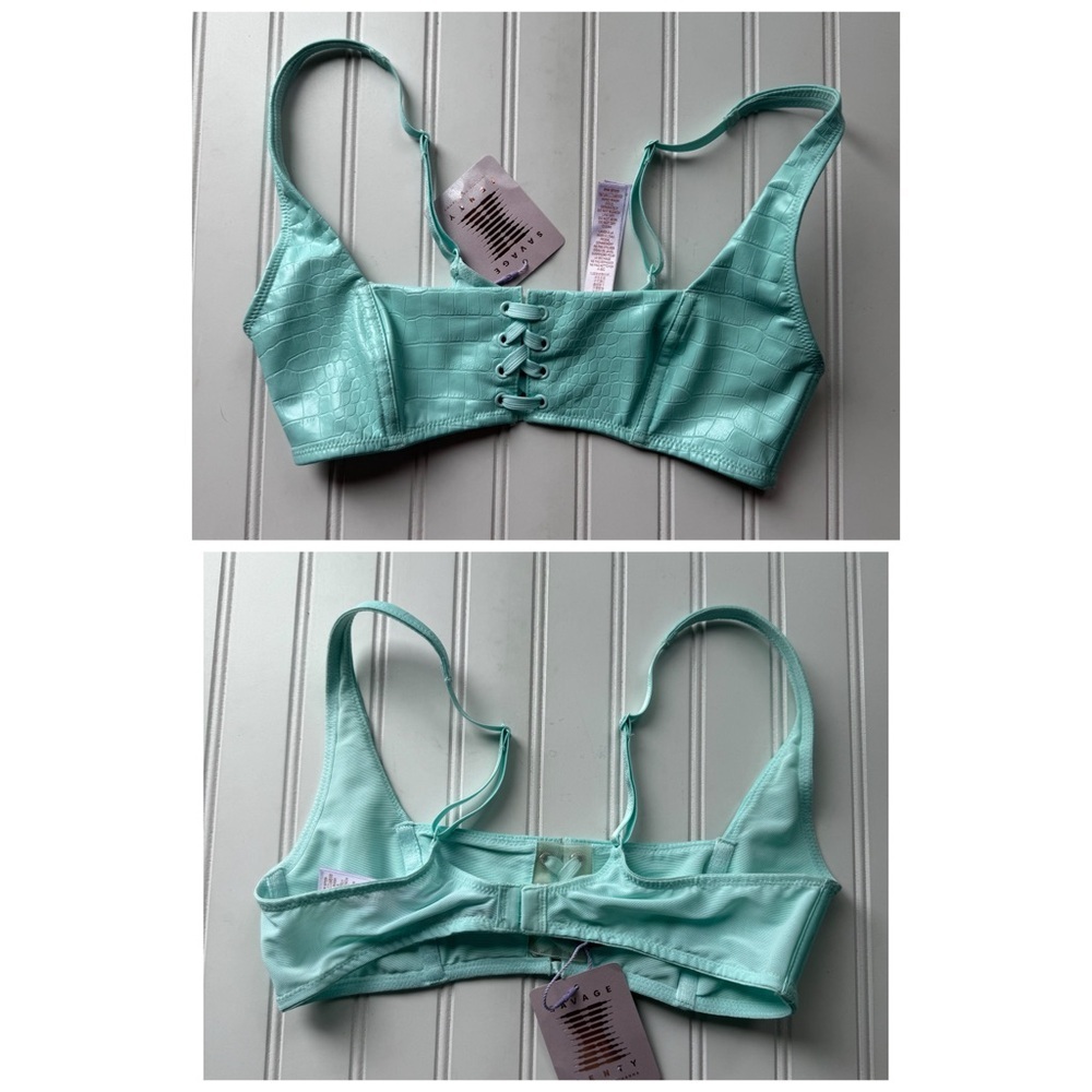 Savage Fenty Lingerie Rihanna Bra Queen of the Galaxy Blue Light Size Small NWT - Picture 6 of 6